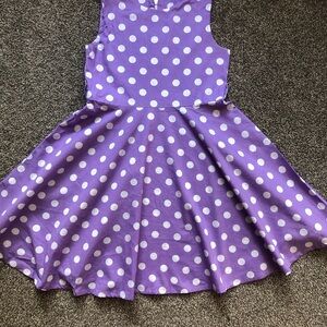 Purple Polka Dot Kids Dress